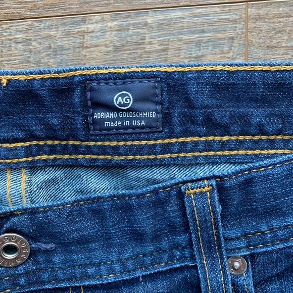 AG Adriano Goldschmied Men's Size 38 The Geffen Slouchy Slim Dark Wash Jeans - Picture 7 of 9